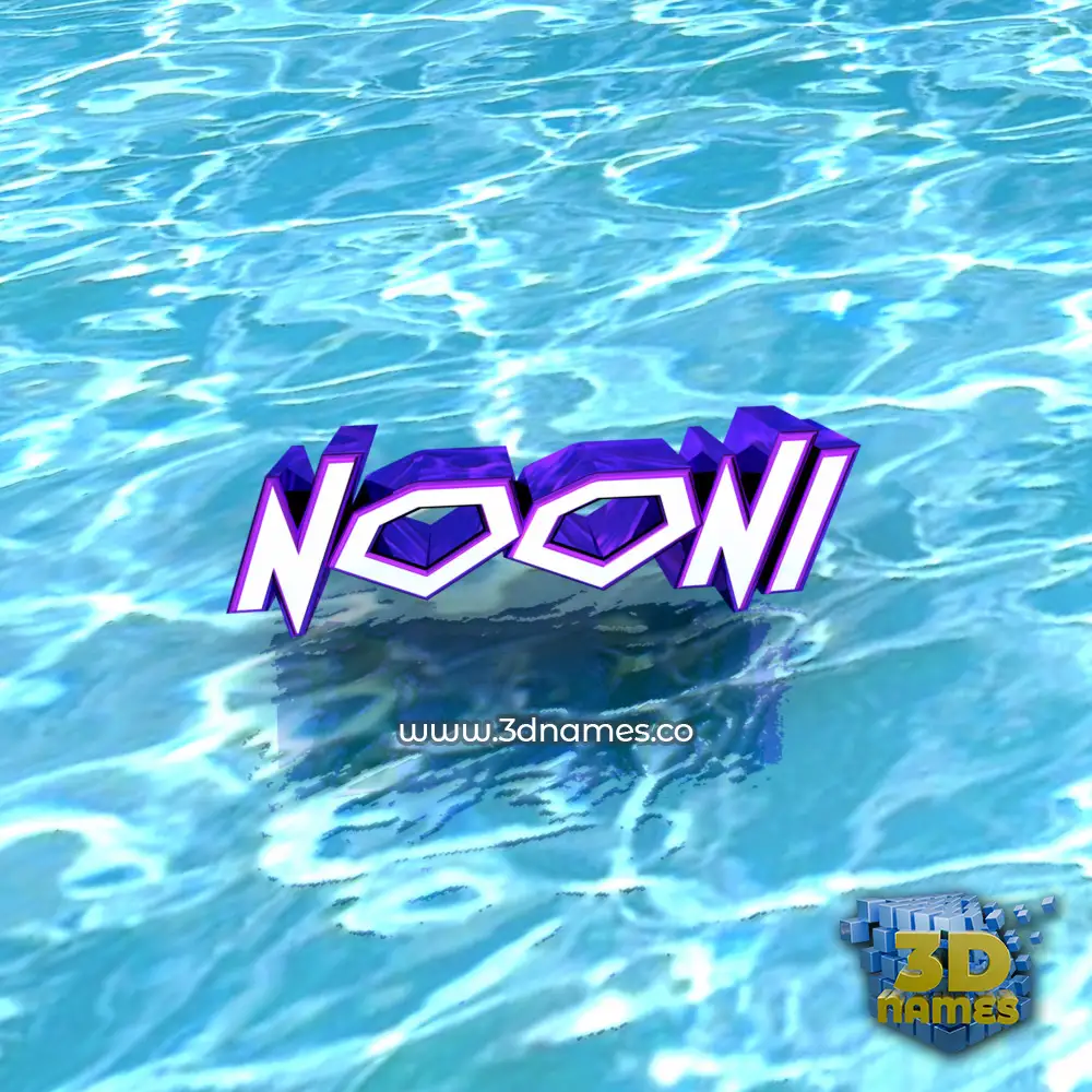 nooni in Water style - 3D name wallpaper