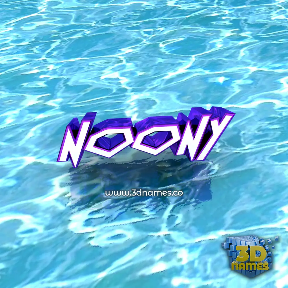 noony in Water style - 3D name wallpaper