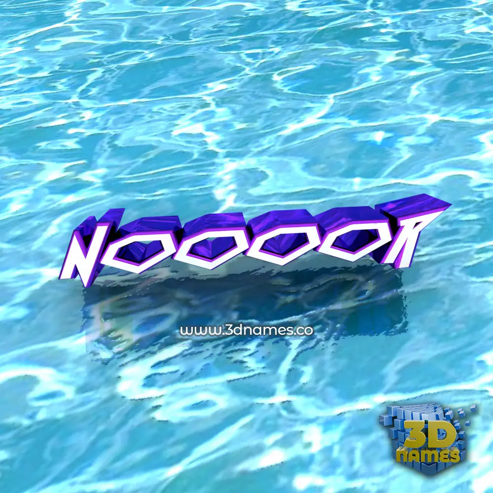 noooor in Water style - 3D name wallpaper