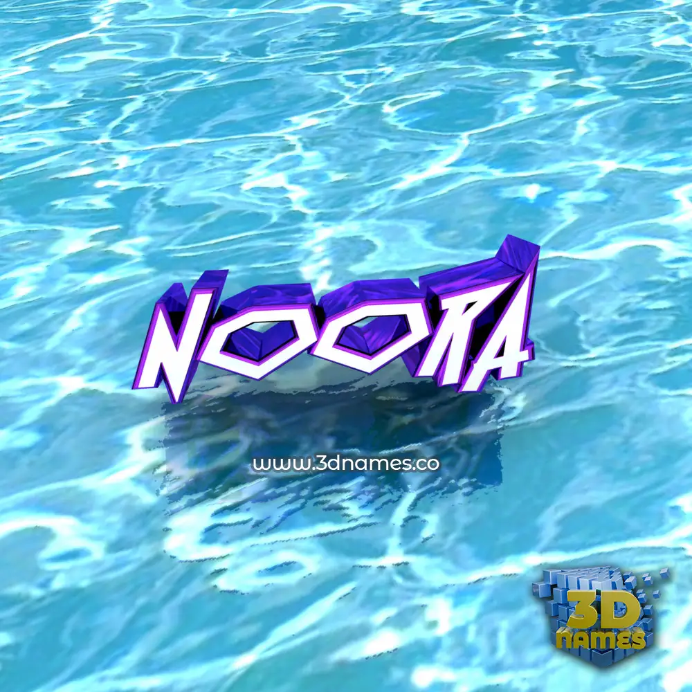 noora in Water style - 3D name wallpaper