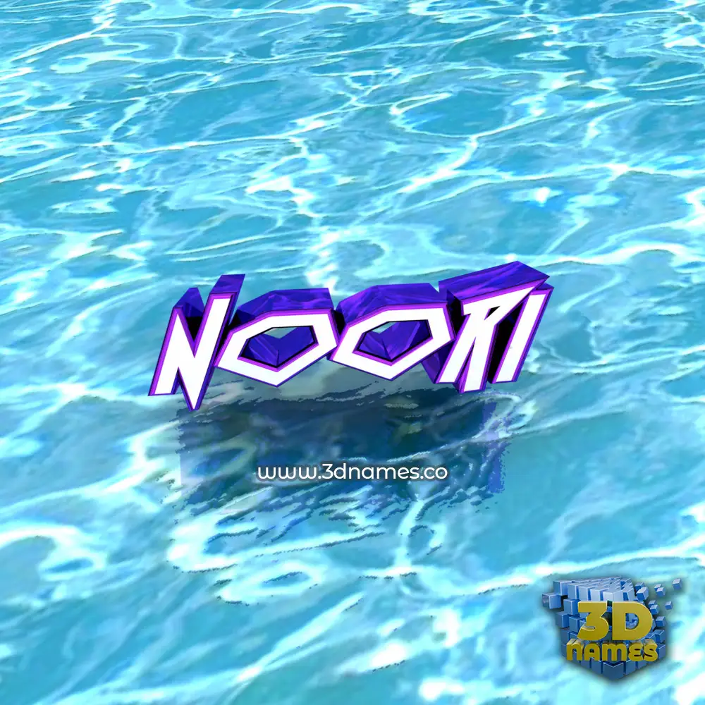 noori in Water style - 3D name wallpaper