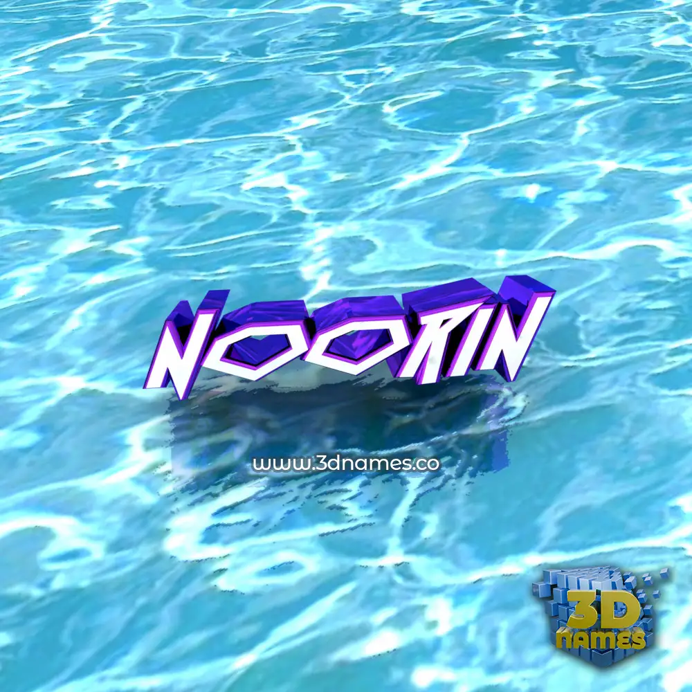 noorin in Water style - 3D name wallpaper