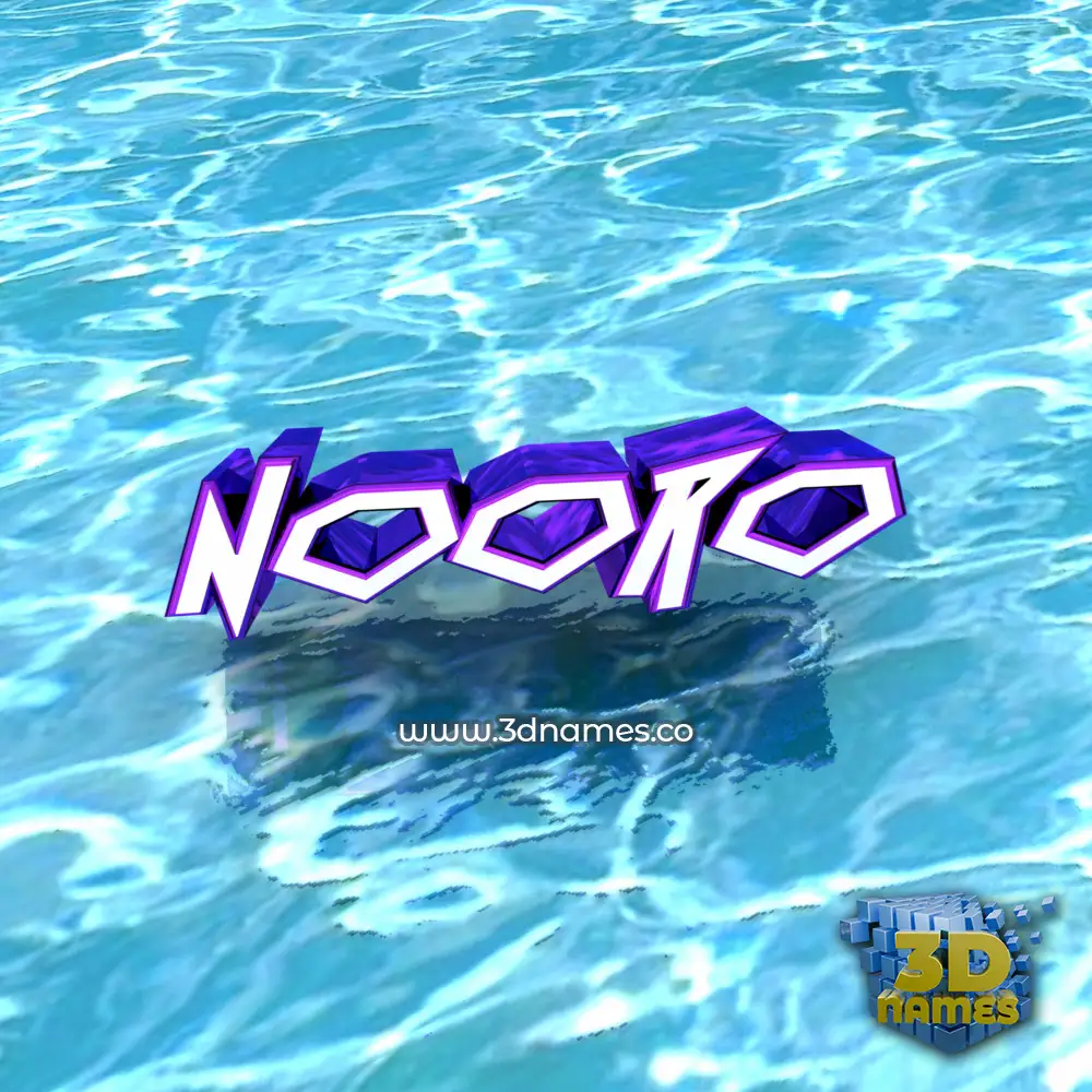 nooro in Water style - 3D name wallpaper