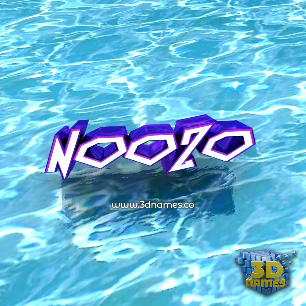 noozo in Water style - 3D name wallpaper