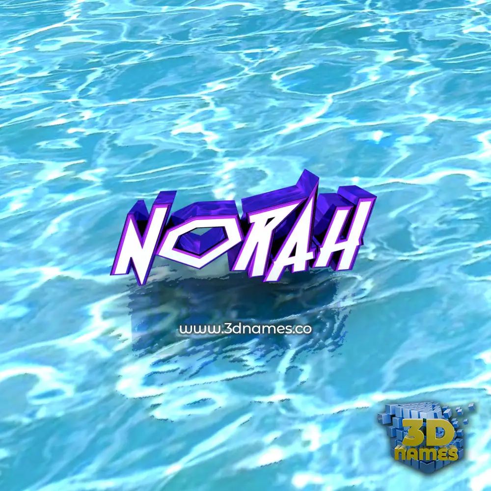 norah in Water style - 3D name wallpaper