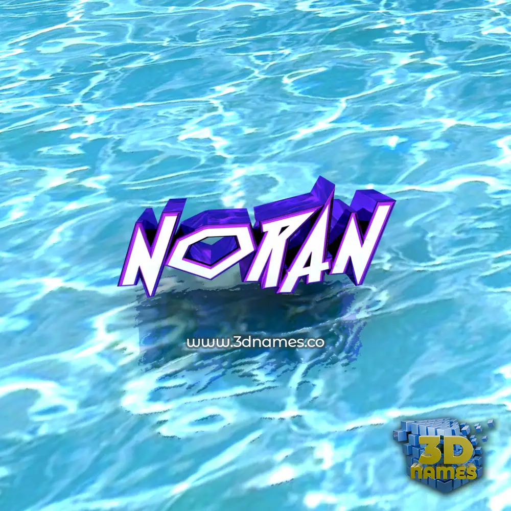 noran in Water style - 3D name wallpaper