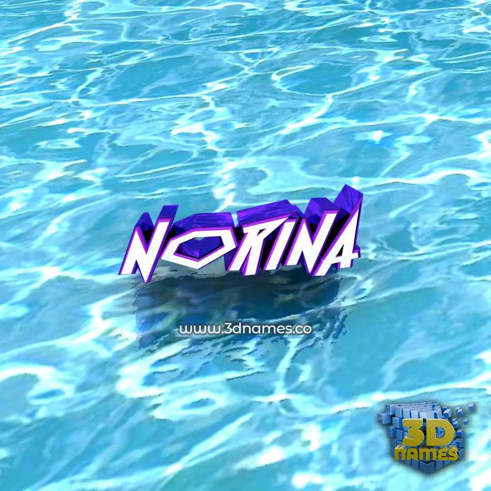norina in Water style - 3D name wallpaper