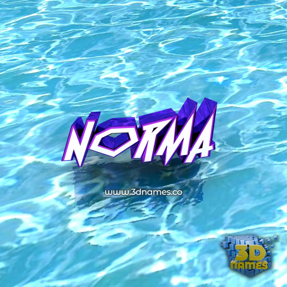norma in Water style - 3D name wallpaper