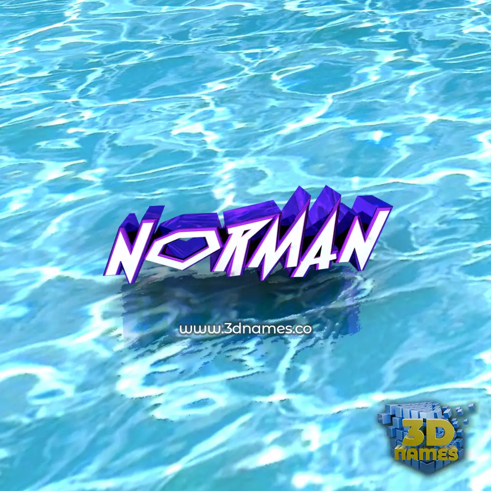 norman in Water style - 3D name wallpaper