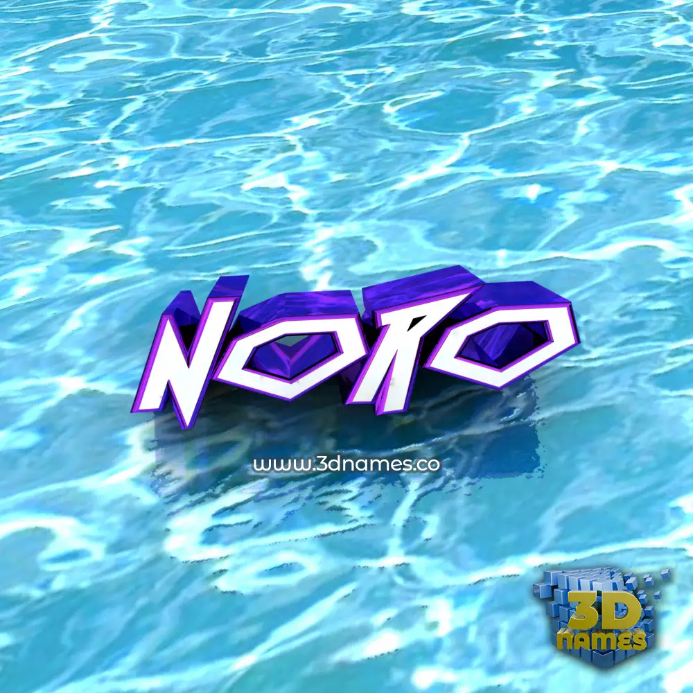 noro in Water style - 3D name wallpaper