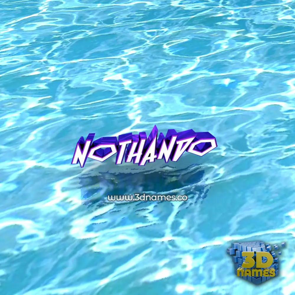 nothando in Water style - 3D name wallpaper