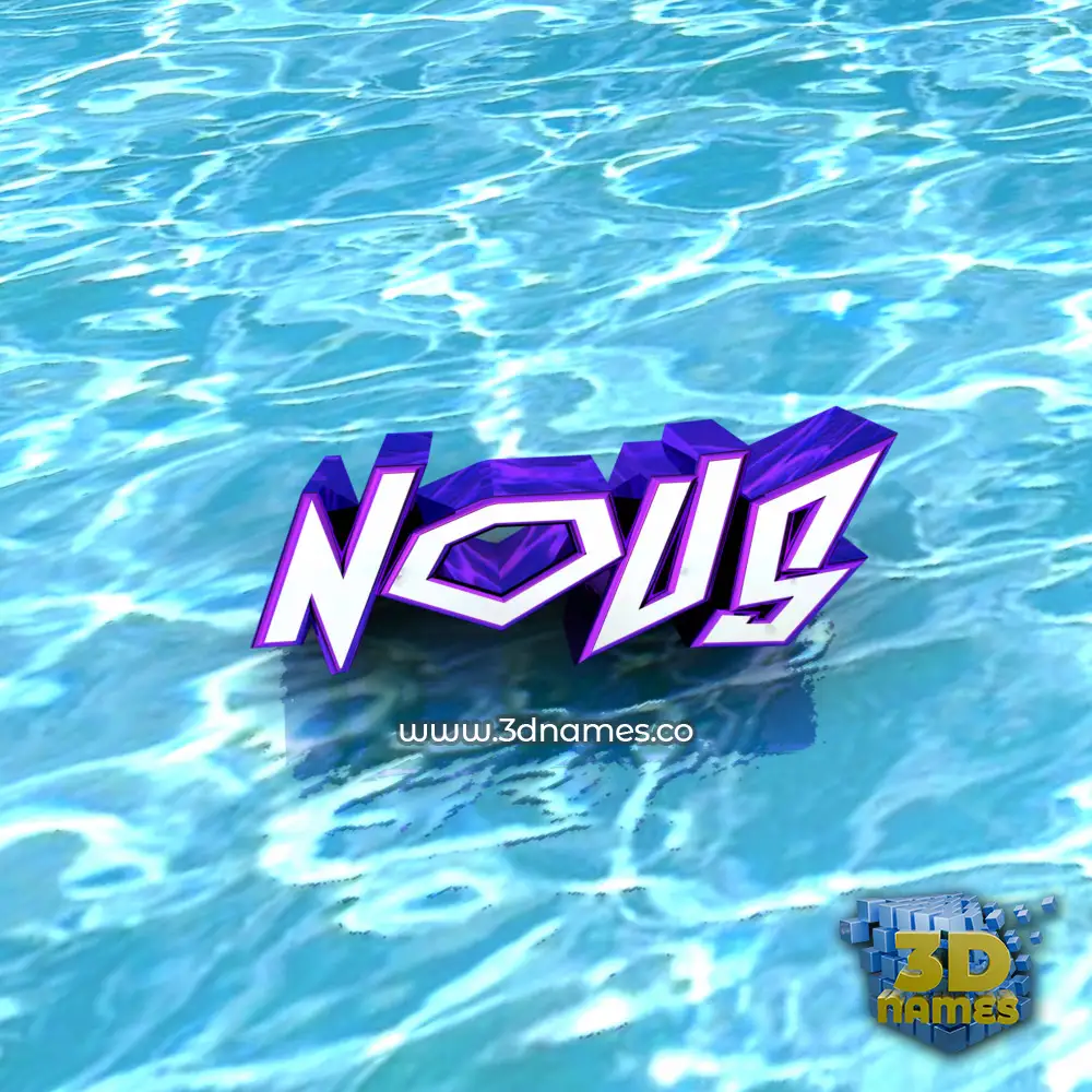 nous in Water style - 3D name wallpaper