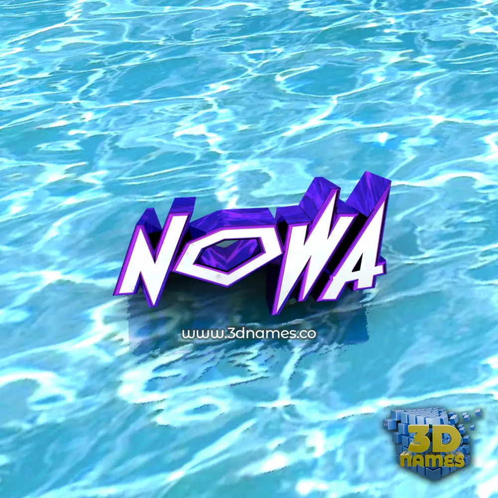 nowa in Water style - 3D name wallpaper