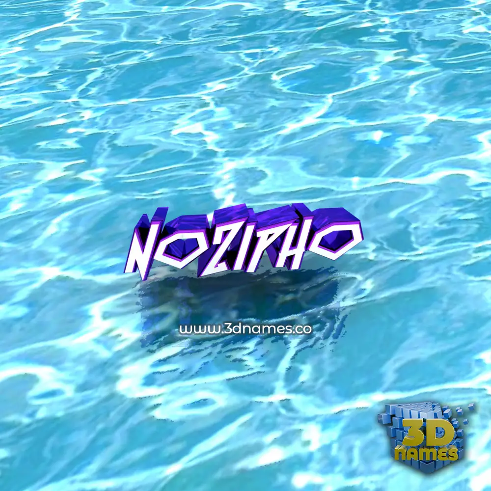 nozipho in Water style - 3D name wallpaper