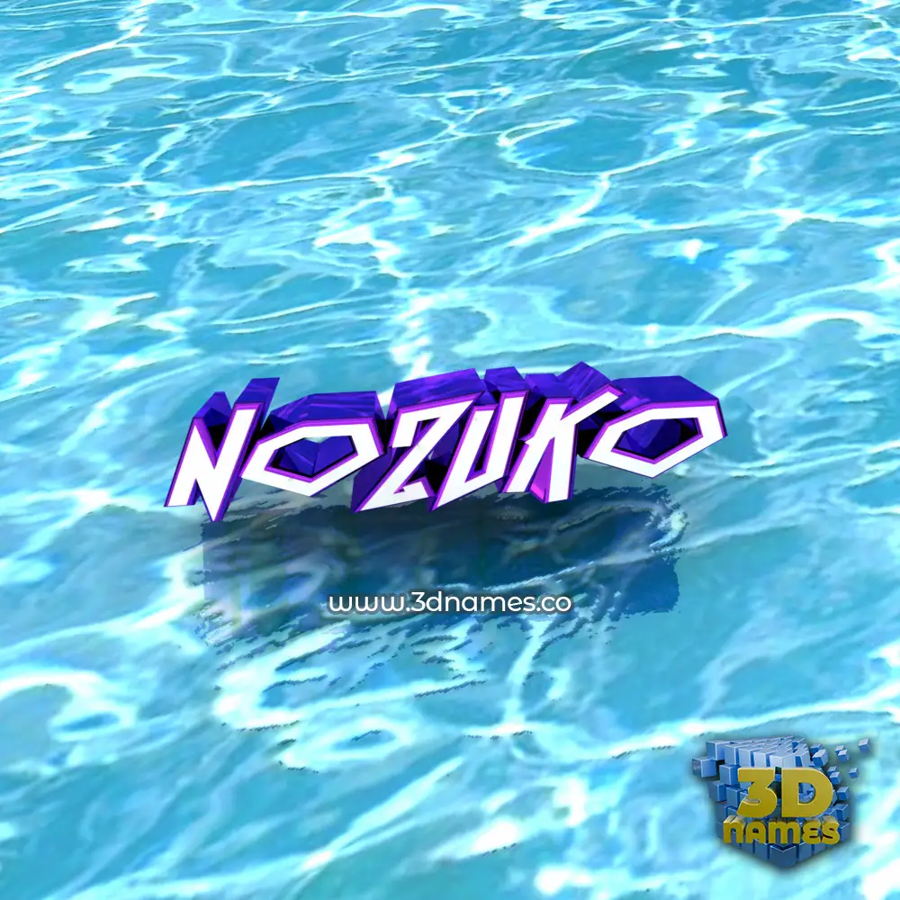 nozuko in Water style - 3D name wallpaper