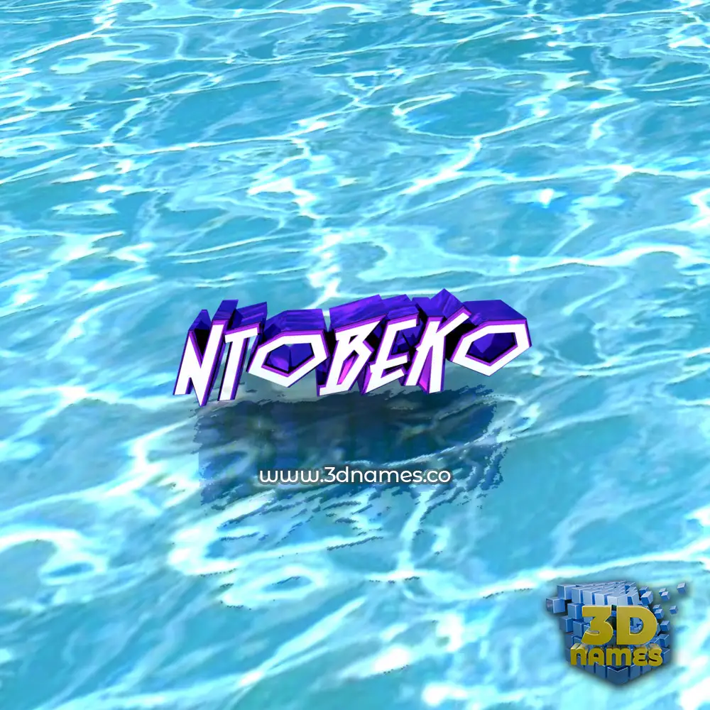 ntobeko in Water style - 3D name wallpaper
