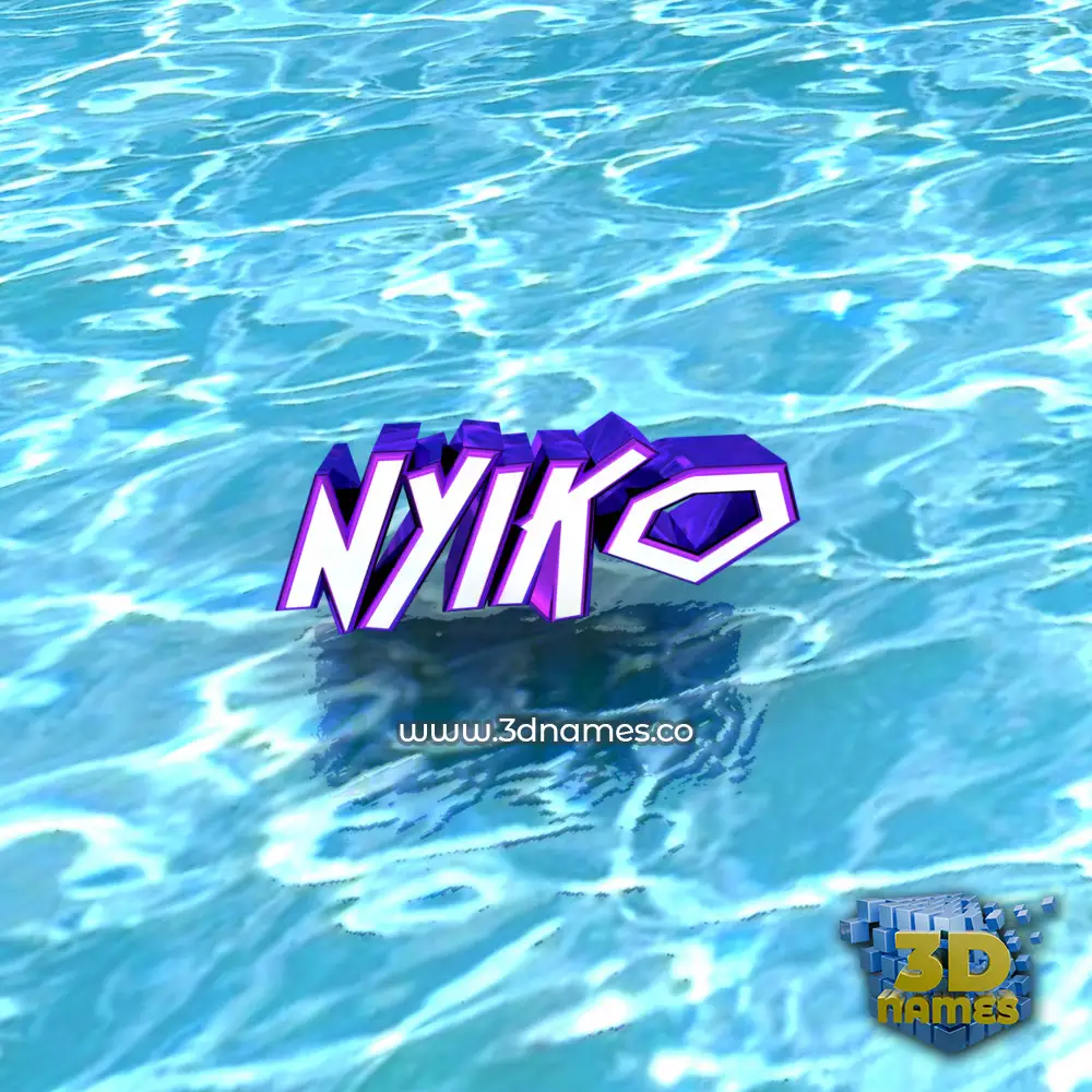 nyiko in Water style - 3D name wallpaper