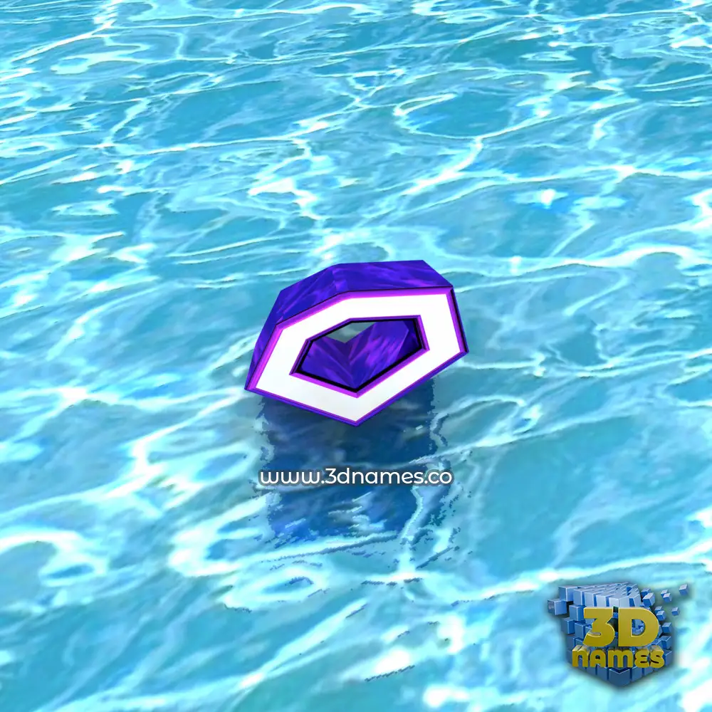 o in Water style - 3D name wallpaper