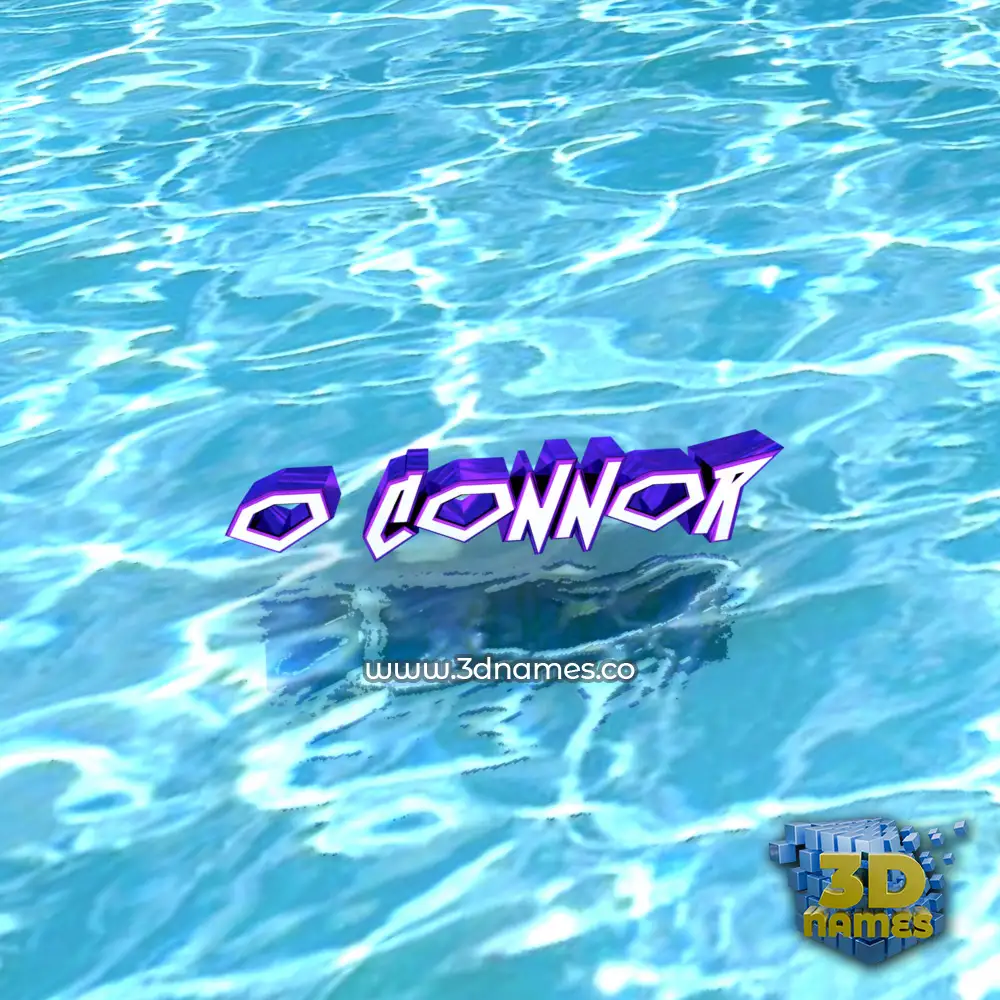 o connor in Water style - 3D name wallpaper