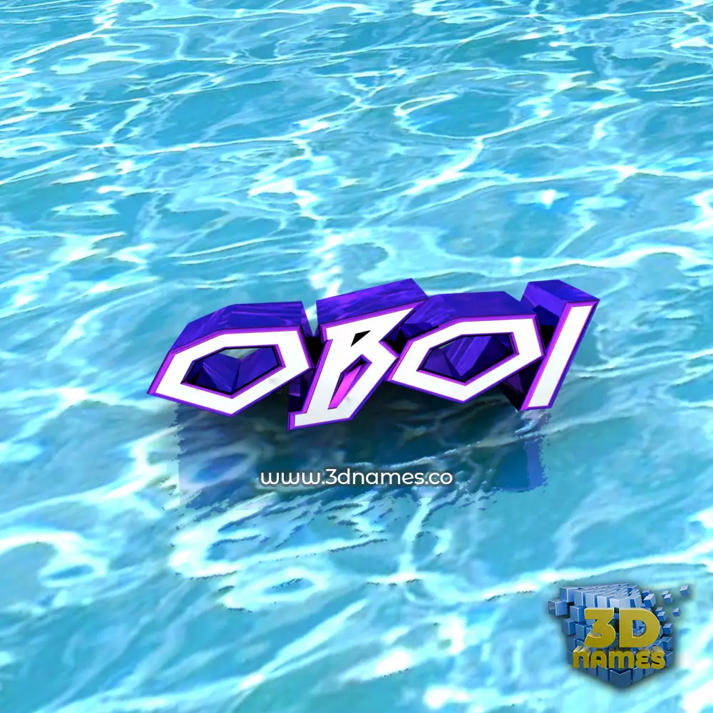 oboi in Water style - 3D name wallpaper