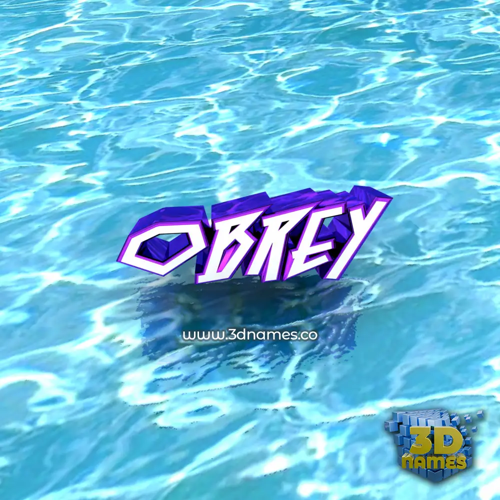 obrey in Water style - 3D name wallpaper