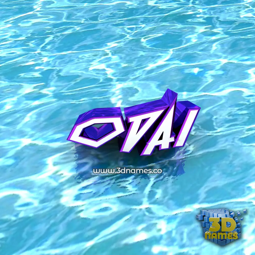 odai in Water style - 3D name wallpaper