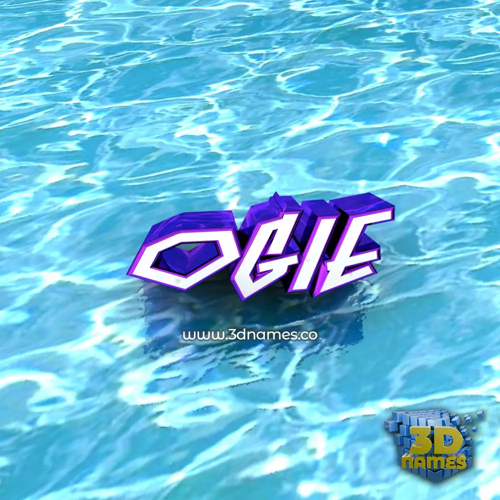 ogie in Water style - 3D name wallpaper