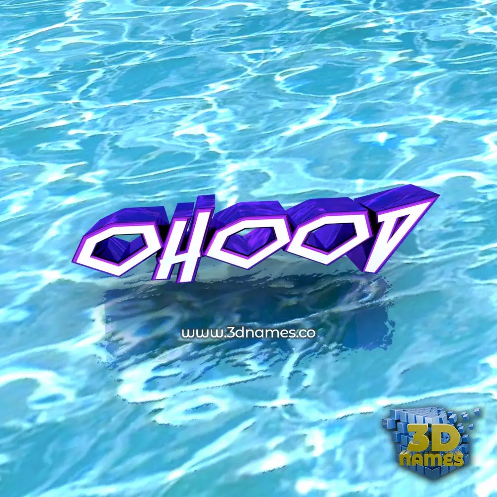 ohood in Water style - 3D name wallpaper