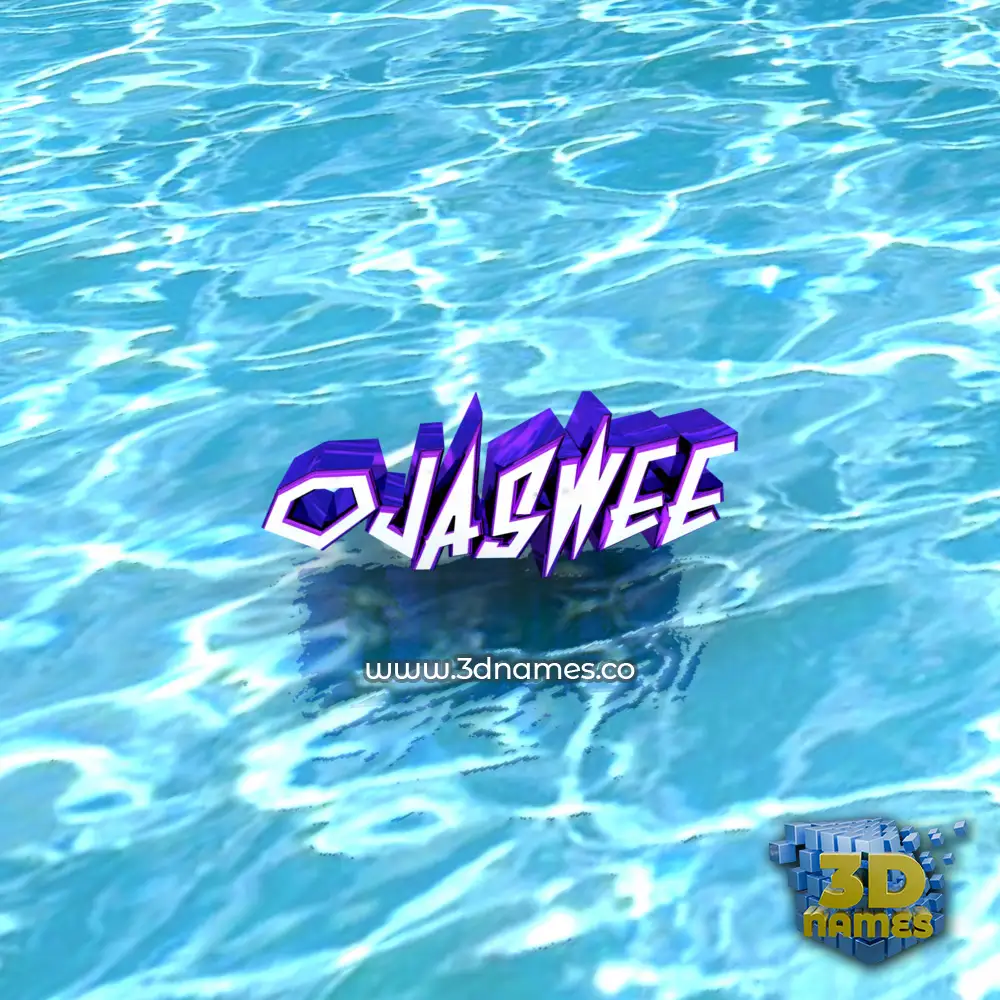ojaswee in Water style - 3D name wallpaper