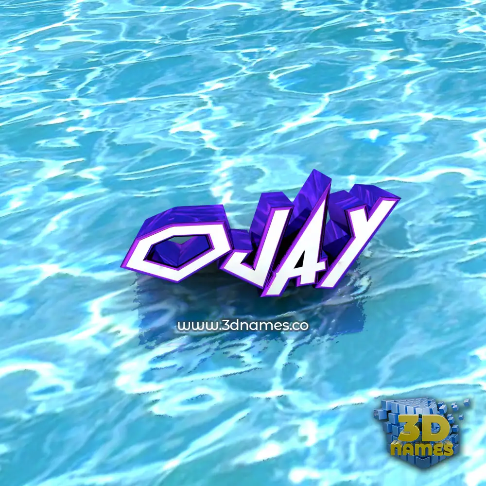 ojay in Water style - 3D name wallpaper