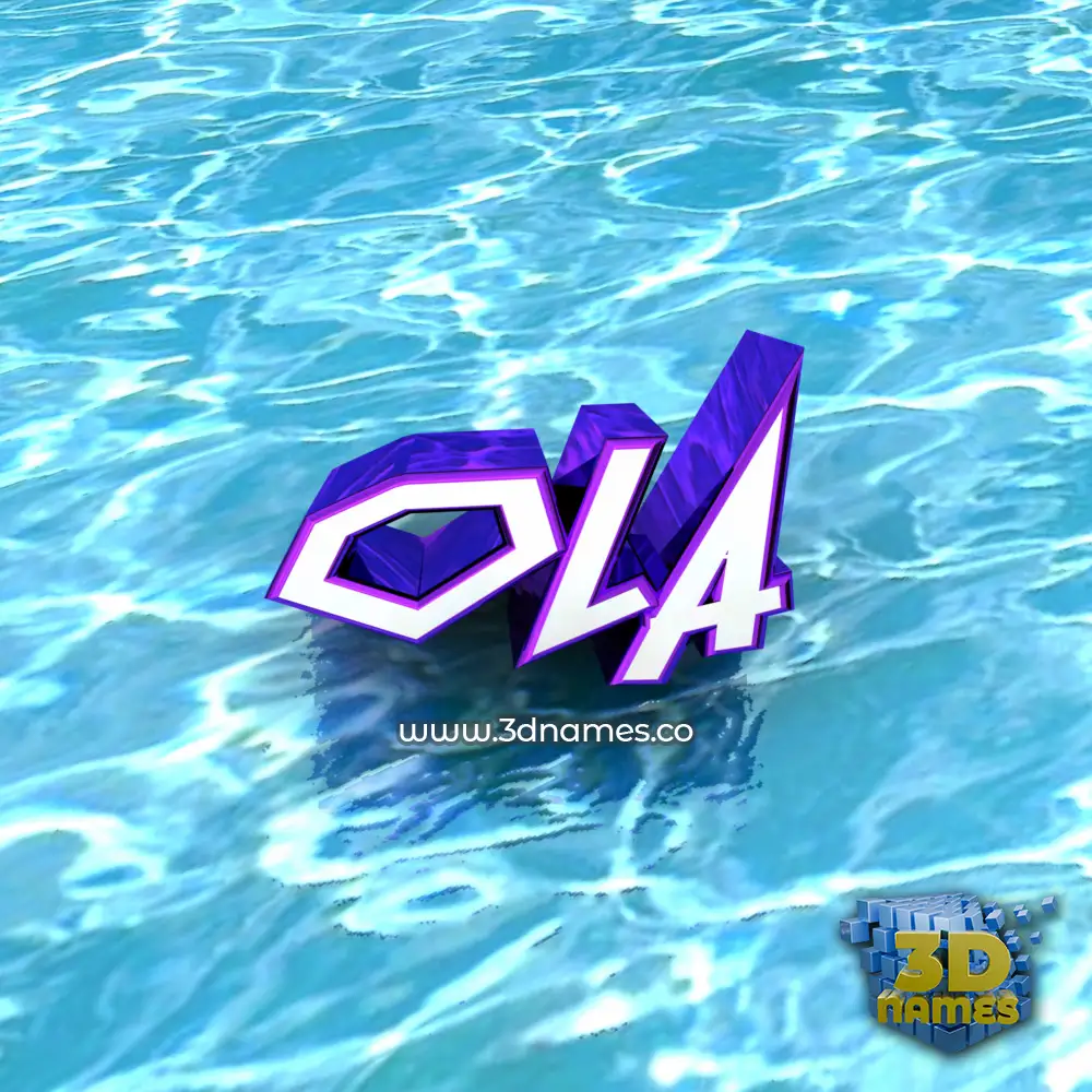 ola in Water style - 3D name wallpaper