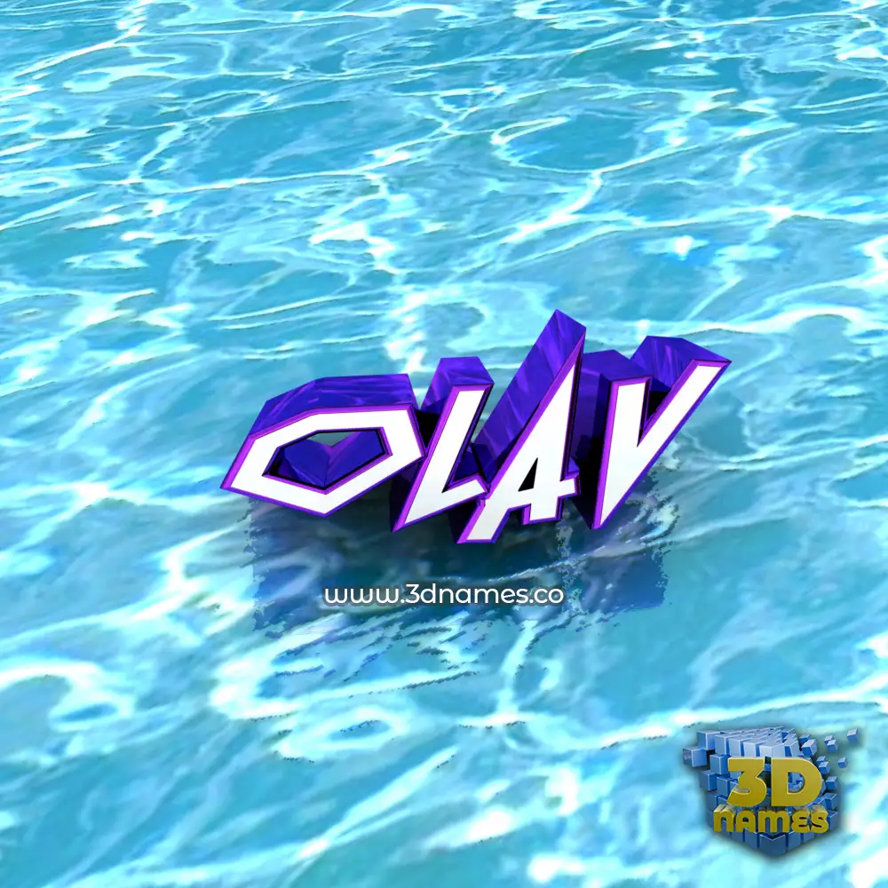 olav in Water style - 3D name wallpaper
