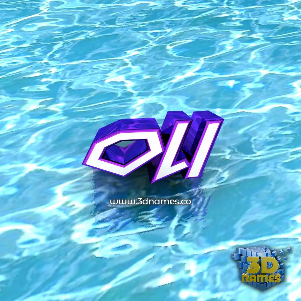 oli in Water style - 3D name wallpaper