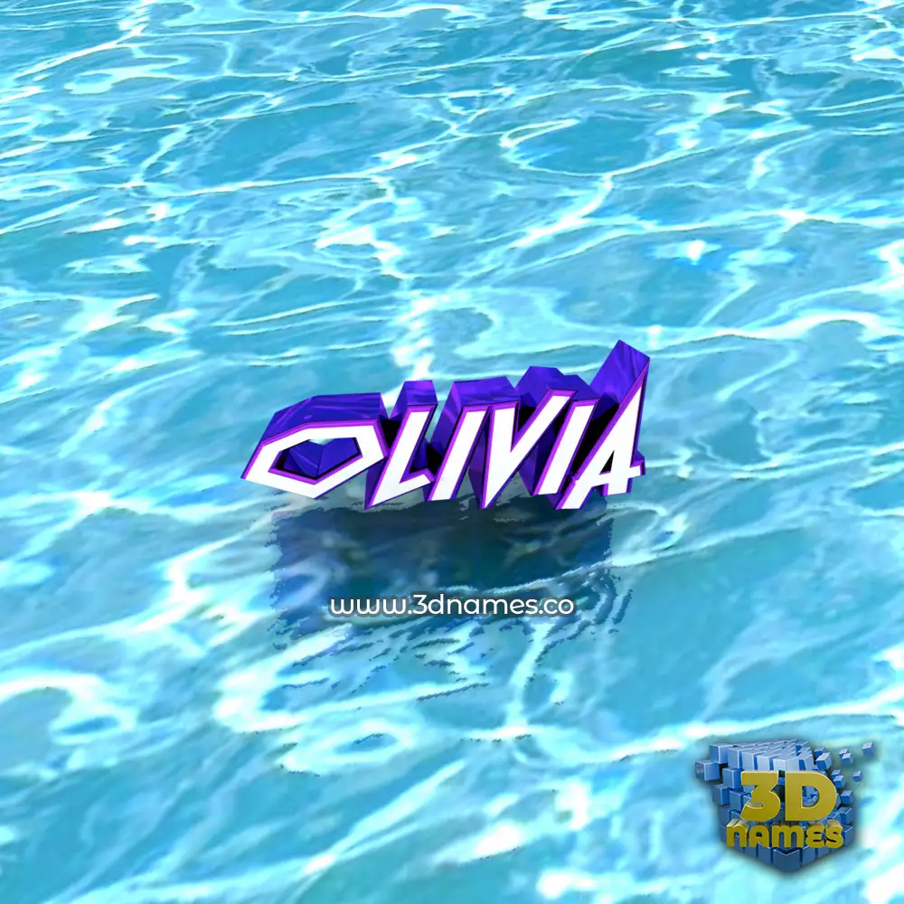 olivia in Water style - 3D name wallpaper