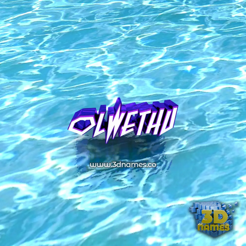 olwethu in Water style - 3D name wallpaper
