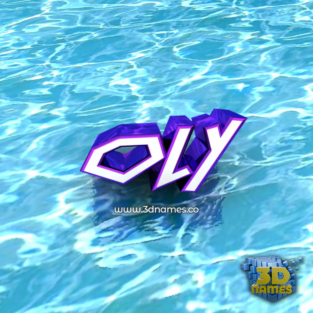 oly in Water style - 3D name wallpaper