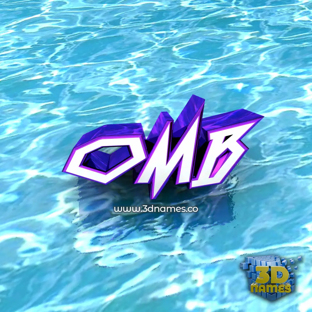 omb in Water style - 3D name wallpaper