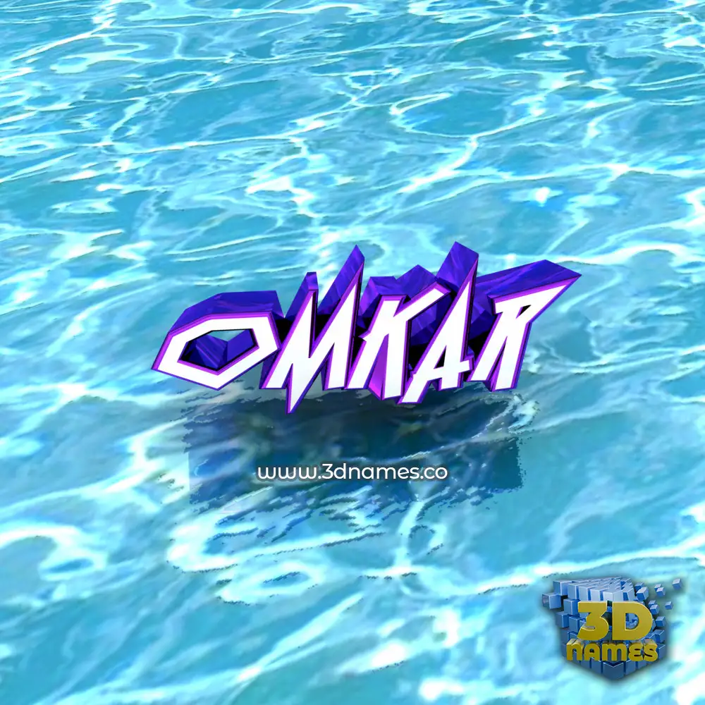 omkar in Water style - 3D name wallpaper