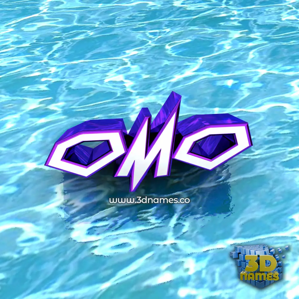 omo in Water style - 3D name wallpaper