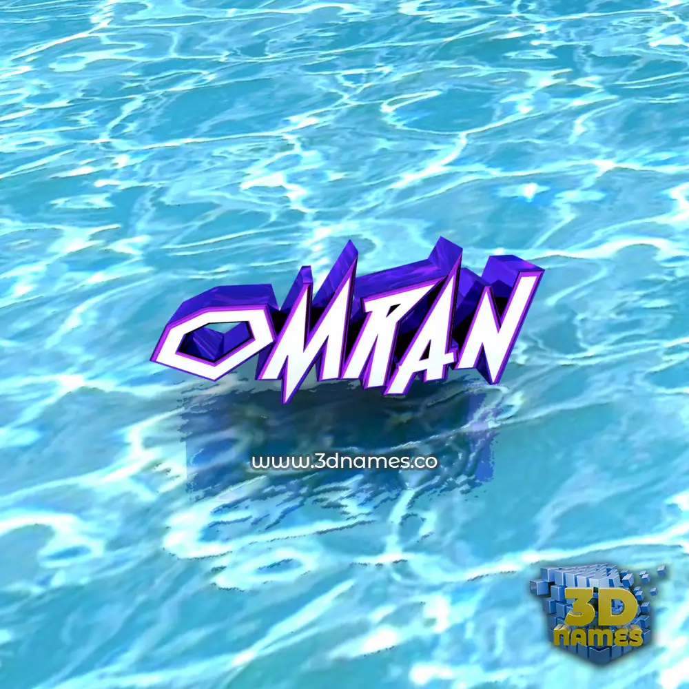 omran in Water style - 3D name wallpaper
