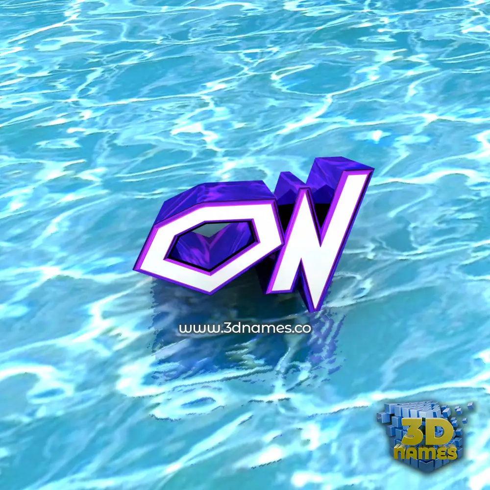 on in Water style - 3D name wallpaper