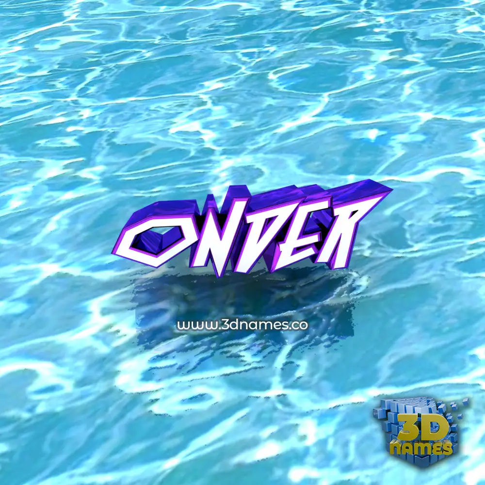 onder in Water style - 3D name wallpaper
