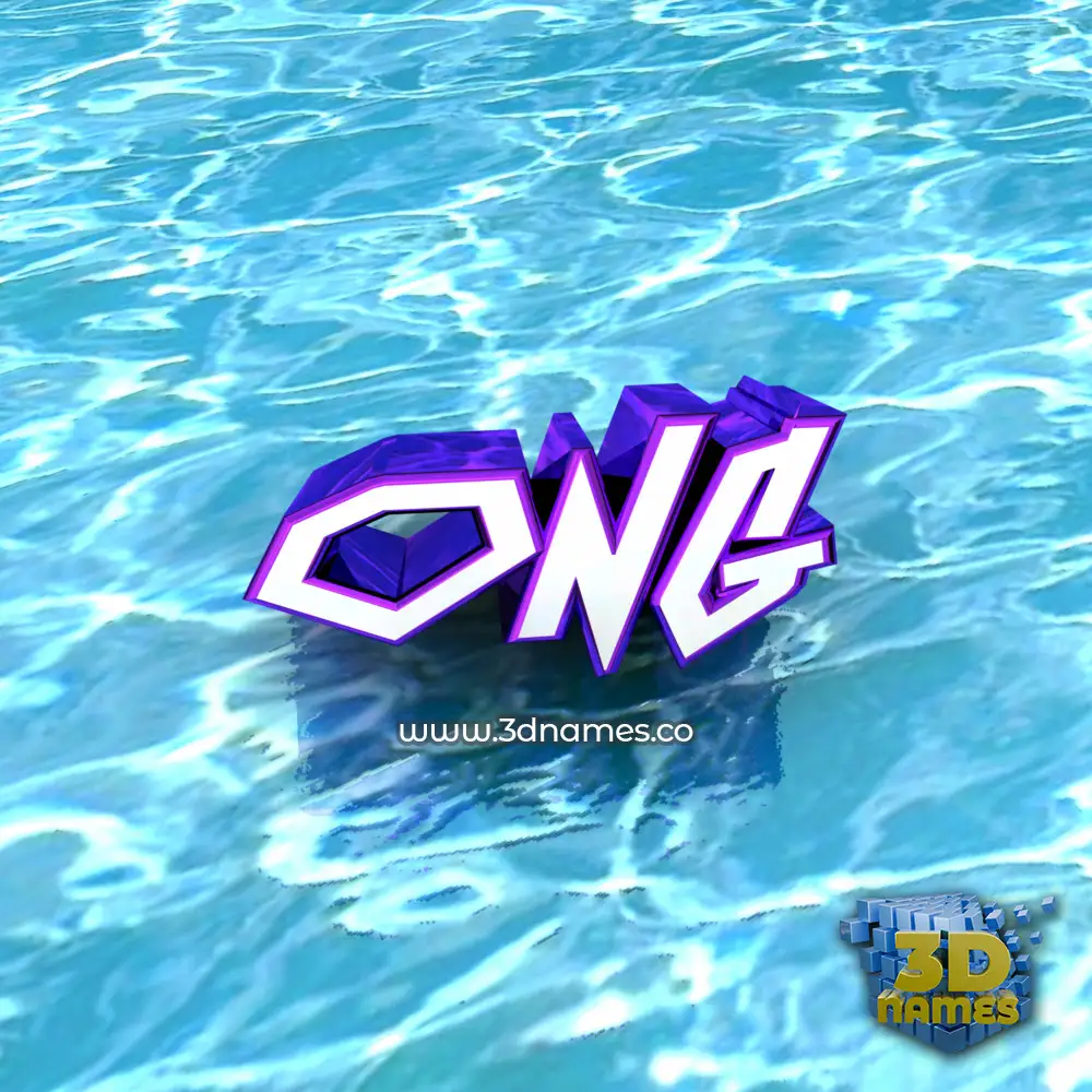 ong in Water style - 3D name wallpaper