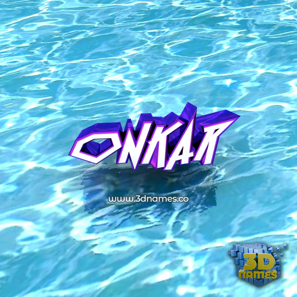 onkar in Water style - 3D name wallpaper