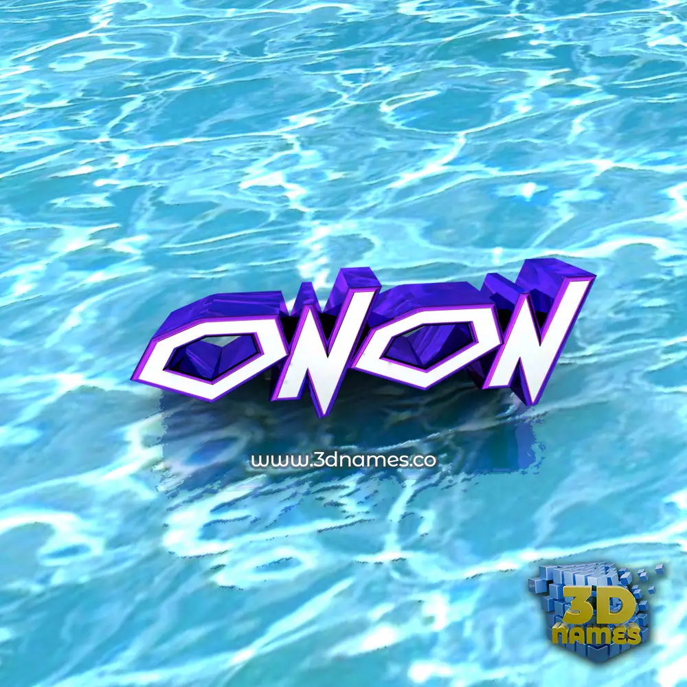 onon in Water style - 3D name wallpaper