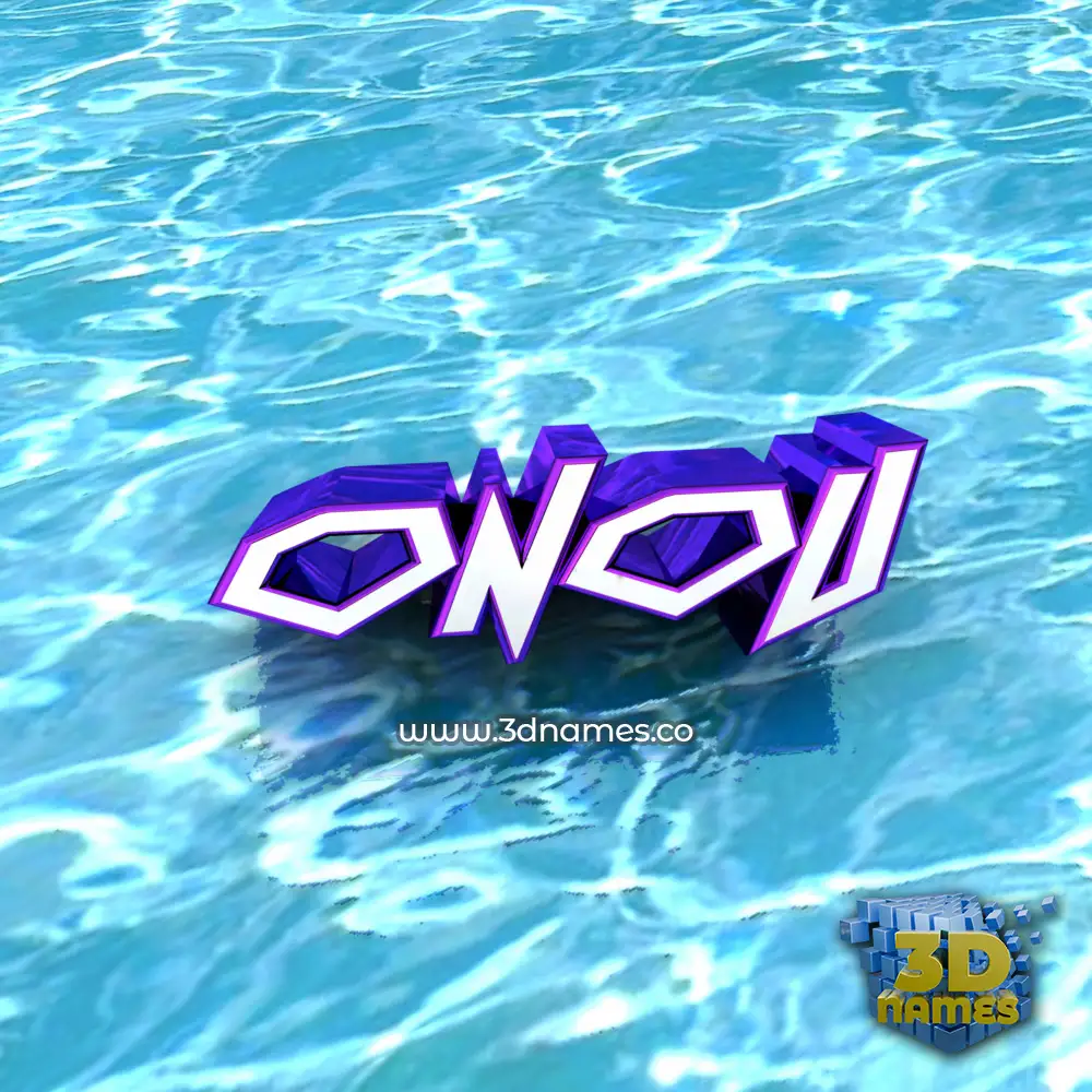 onou in Water style - 3D name wallpaper