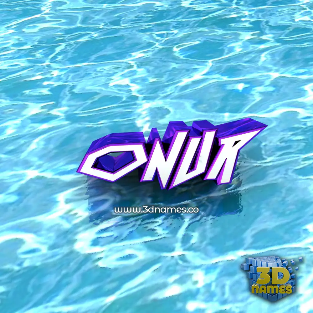onur in Water style - 3D name wallpaper