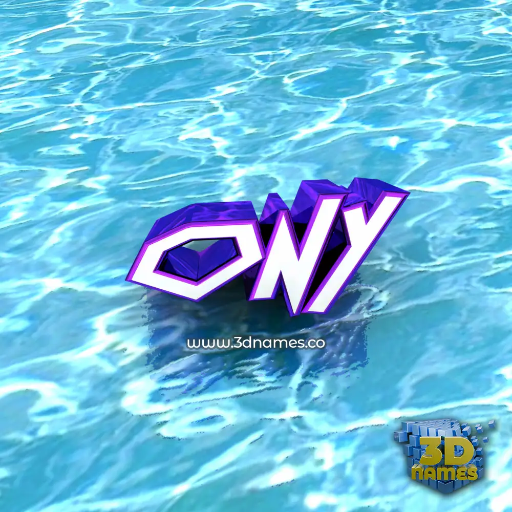 ony in Water style - 3D name wallpaper