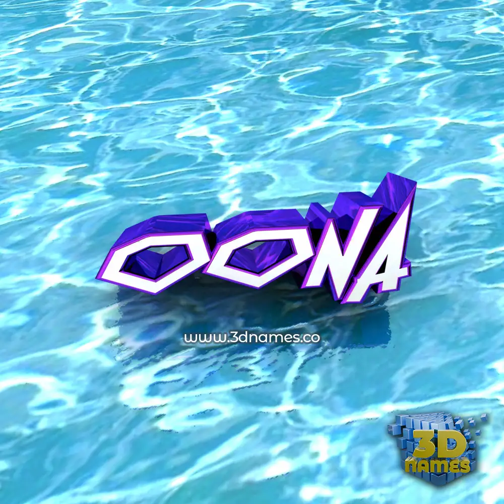 oona in Water style - 3D name wallpaper