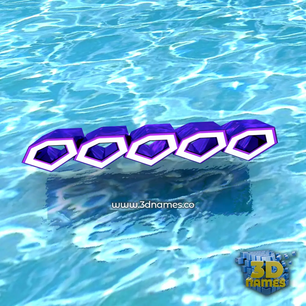 ooooo in Water style - 3D name wallpaper